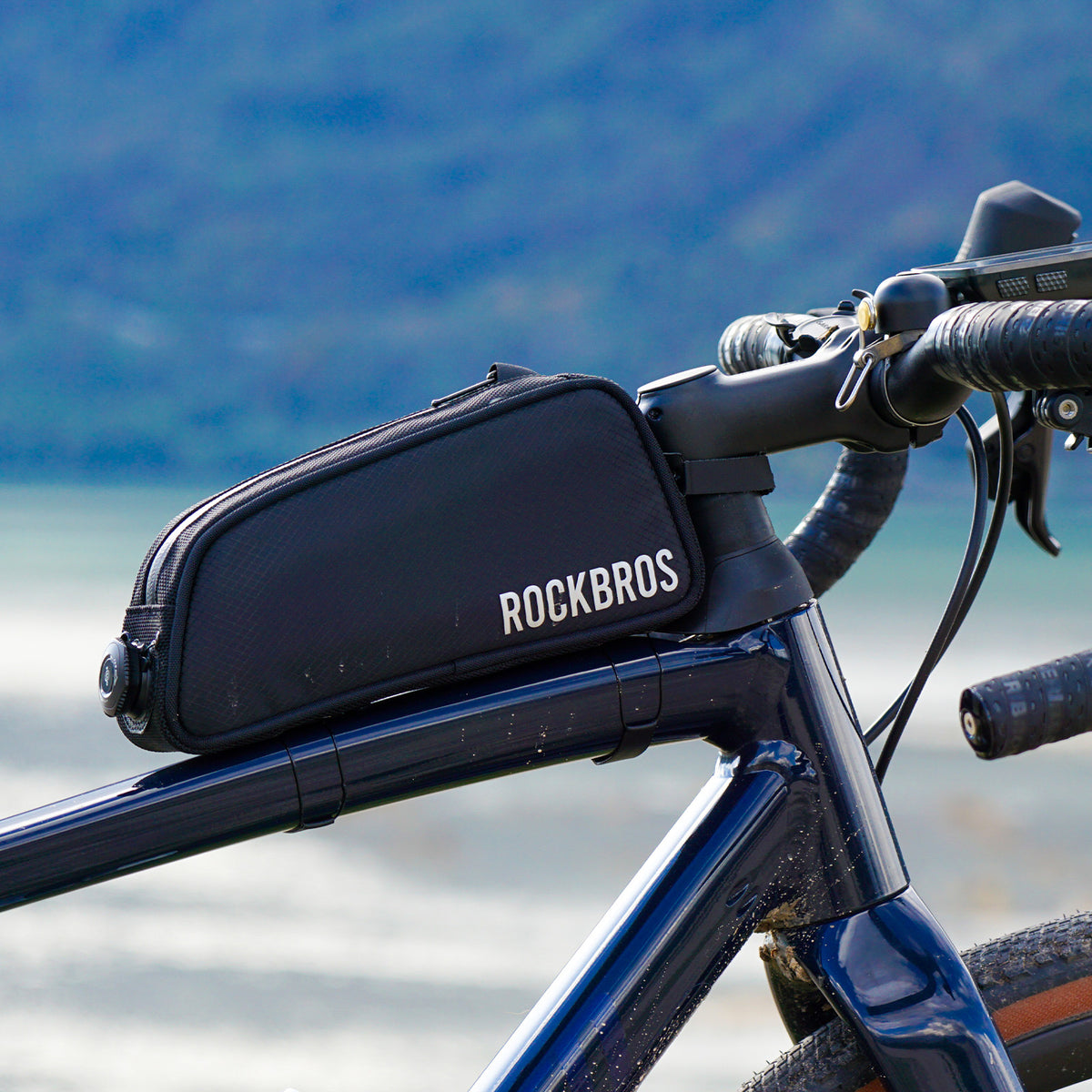 ROCKBROS Sacoche pour cadre de vélo avec rabat magnétique ROCKBROS Sacoche pour cadre de vélo avec rabat magnétique