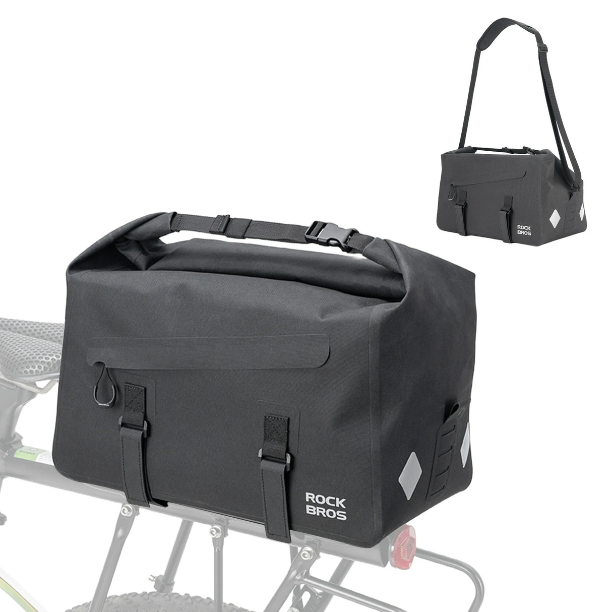 Fahrrad‑Gepäckträgertasche 16L – 100 % Wasserdicht, AS‑155 RideMate