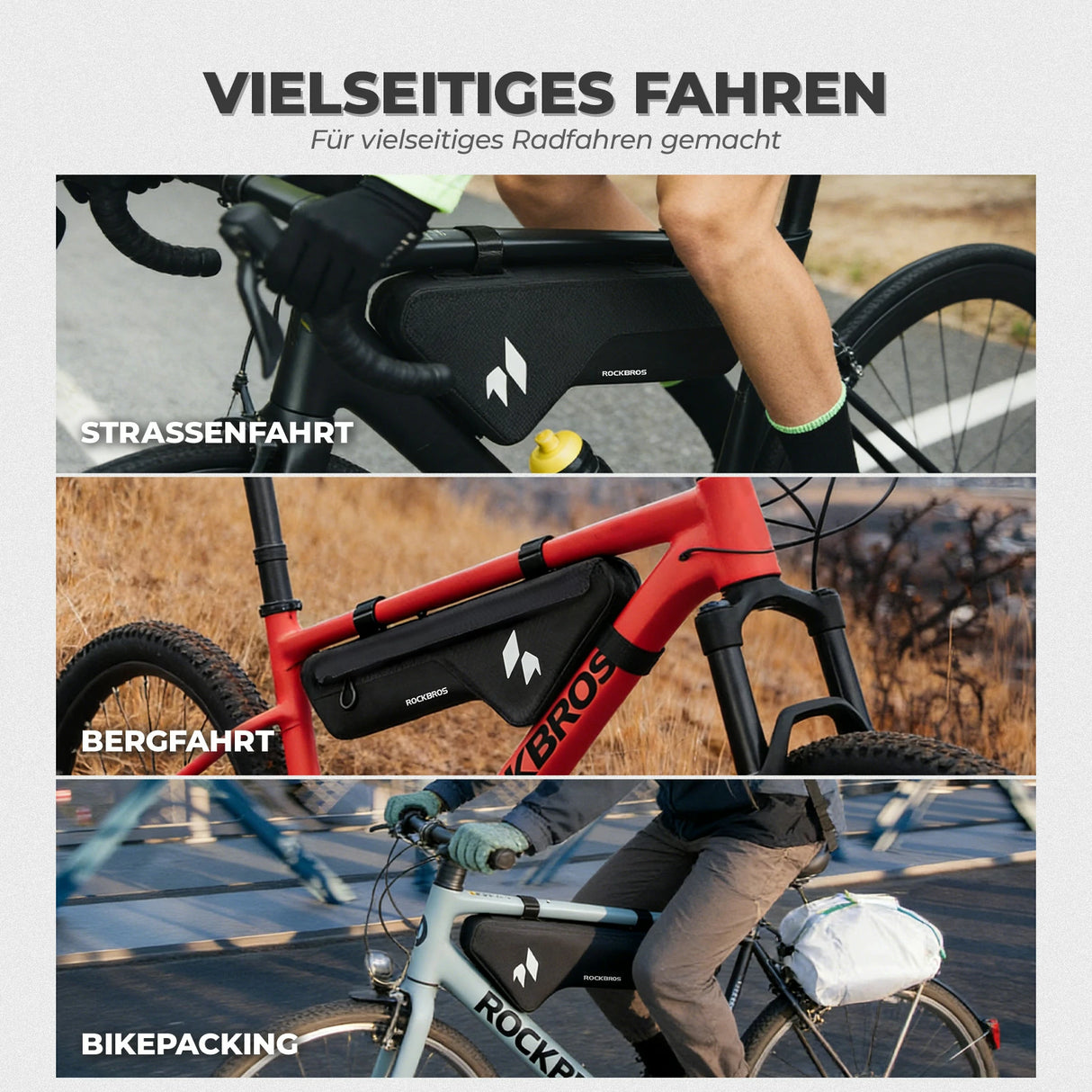AS-152 RideMate Rahmentasche – 100% Wasserdicht, 1.9L Dreieck-Design