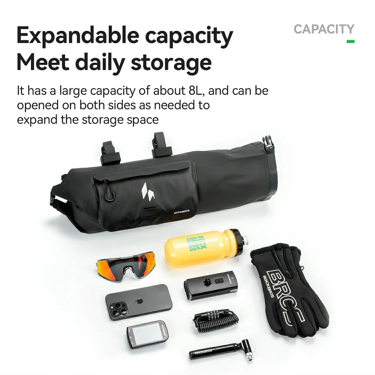 AS-154 RideMate Lenkertasche – 100% Wasserdicht, 8L