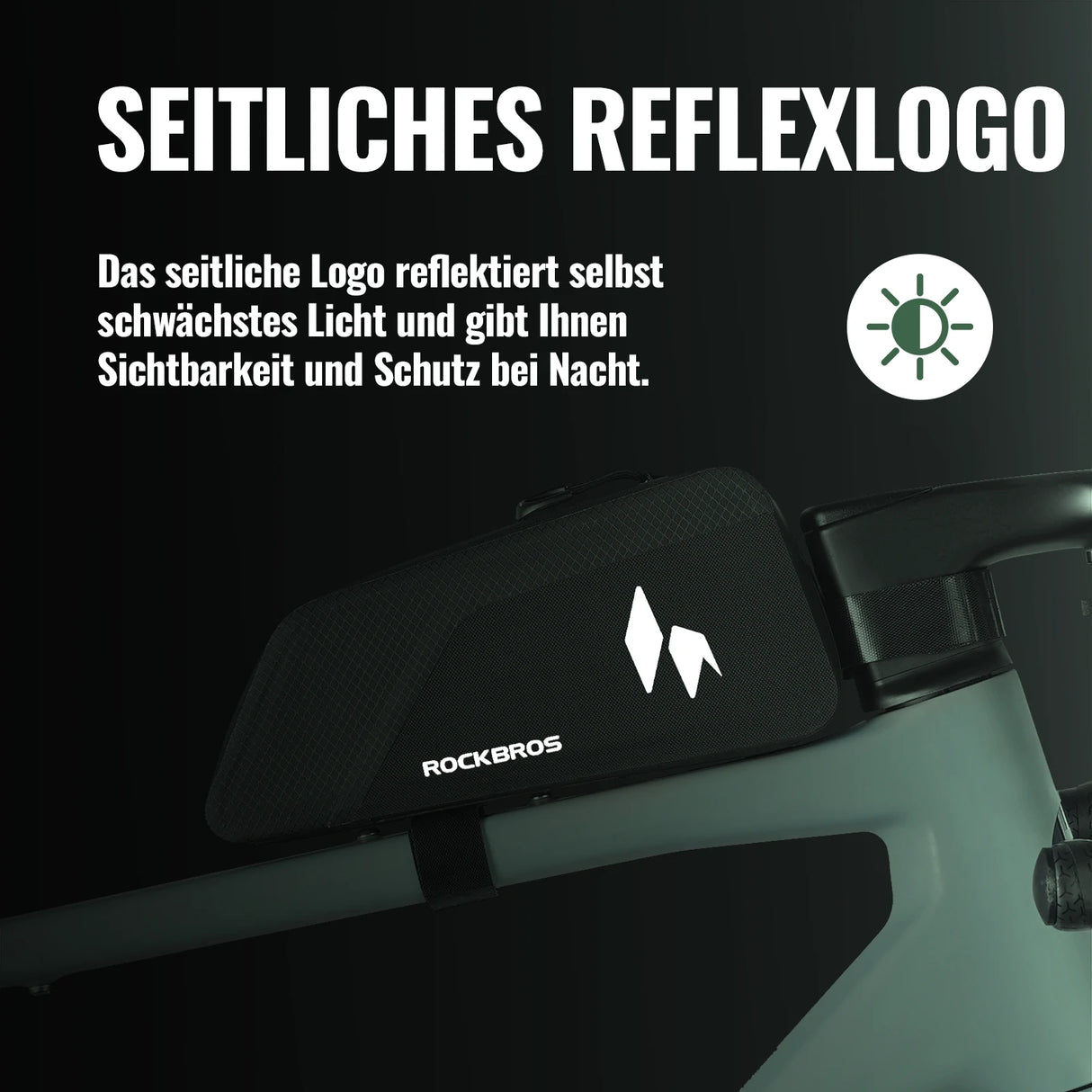 AS-151 RideMate Oberrohrtasche – 100% Wasserdicht, 1L Volumen