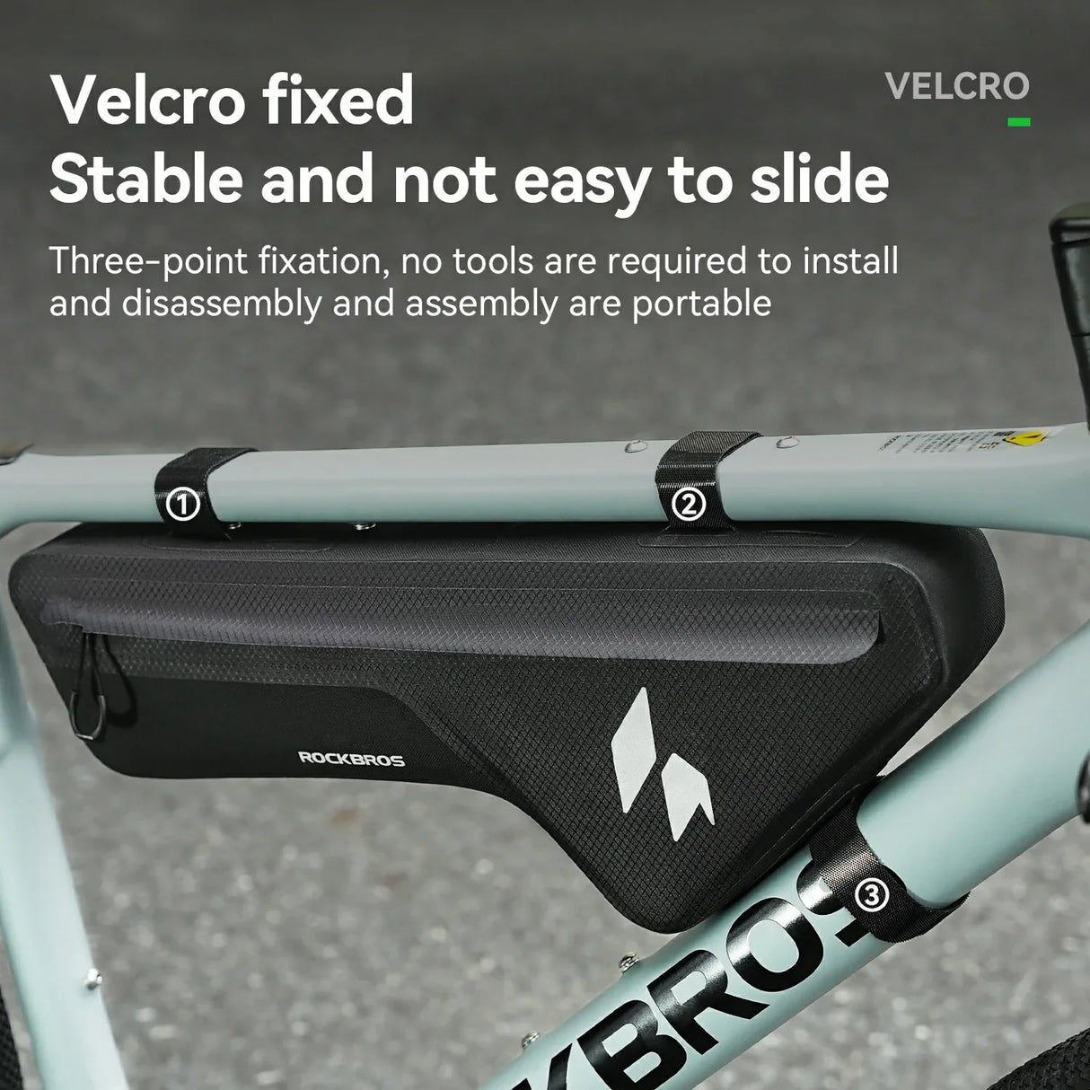 AS-152 RideMate Rahmentasche – 100% Wasserdicht, 1.9L Dreieck-Design