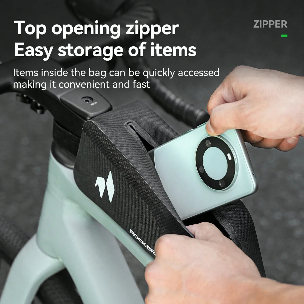 AS-151 RideMate Oberrohrtasche – 100% Wasserdicht, 1L Volumen