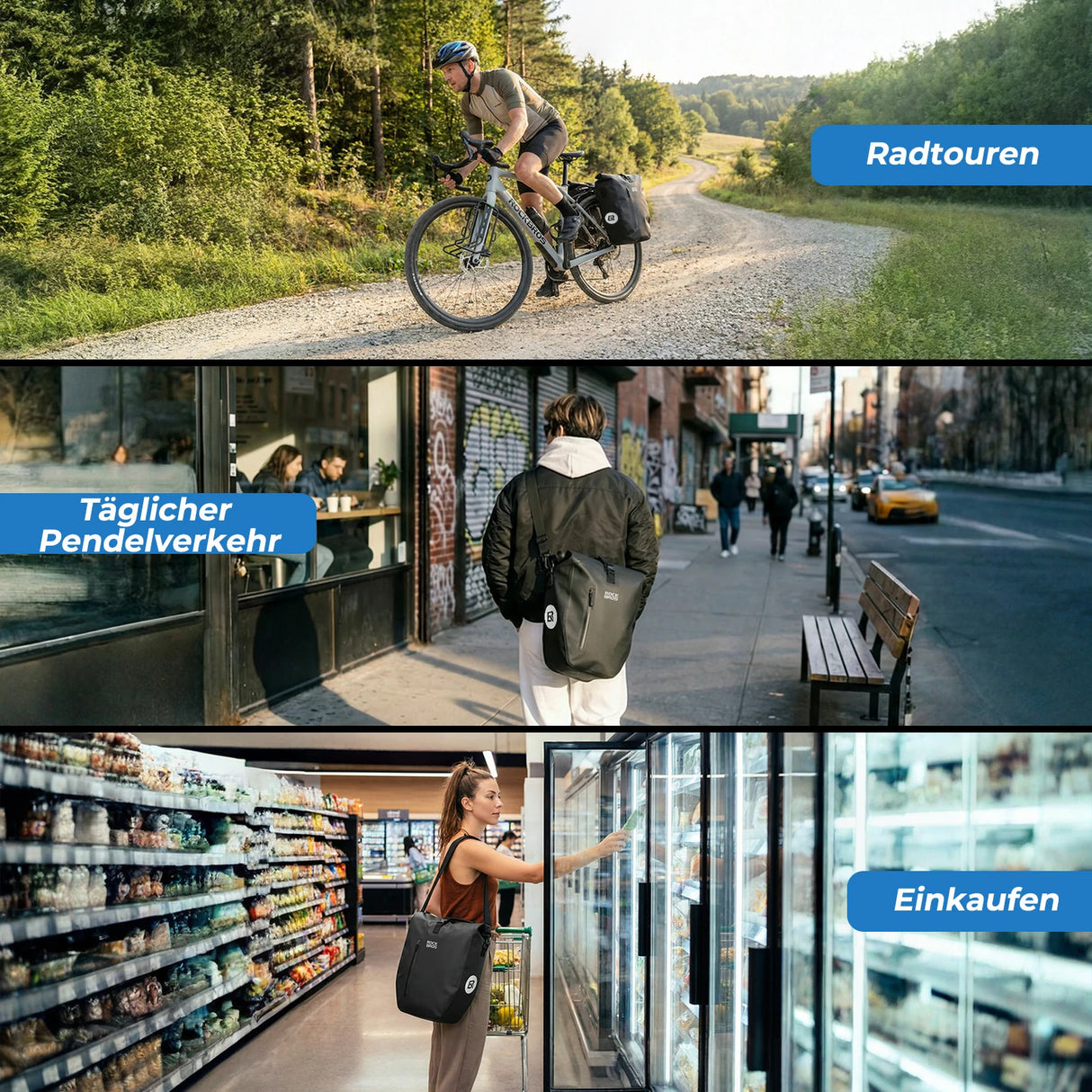 15L-20L Fahrrad Gepäckträgertasche 3-in-1 - ROCKBROS-EU