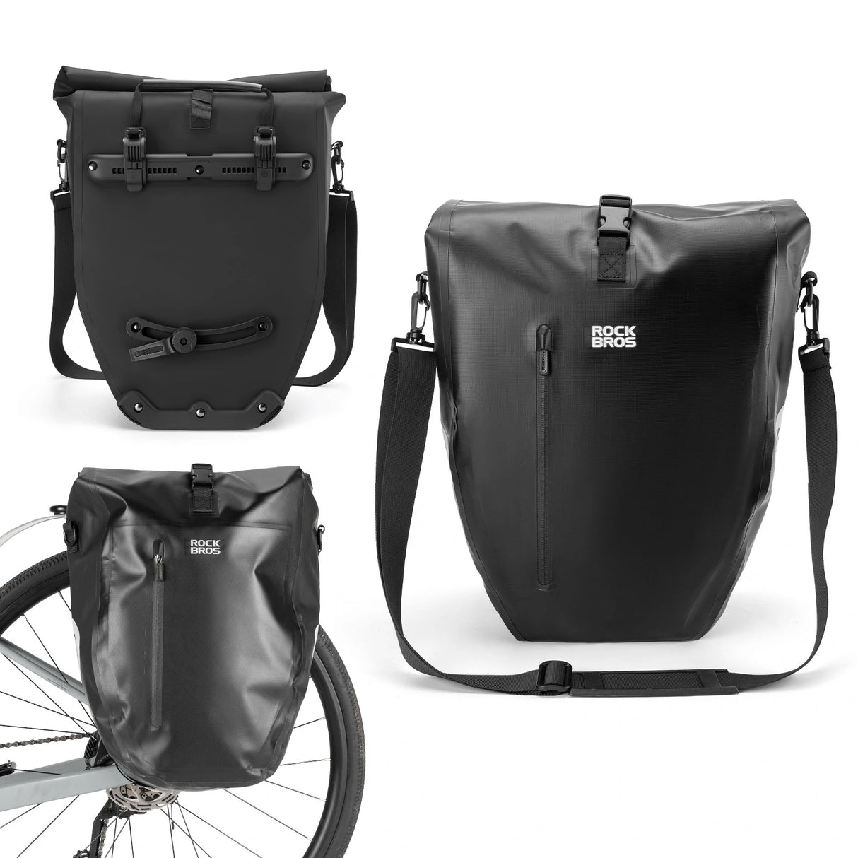 ROCKBROS 15‑20L Fahrrad‑Gepäckträgertasche Set – 3‑in‑1 Multitragekonzept