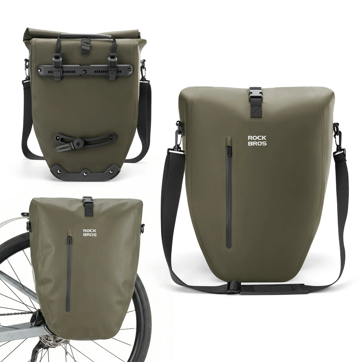 ROCKBROS 15‑20L Fahrrad‑Gepäckträgertasche Set – 3‑in‑1 Multitragekonzept