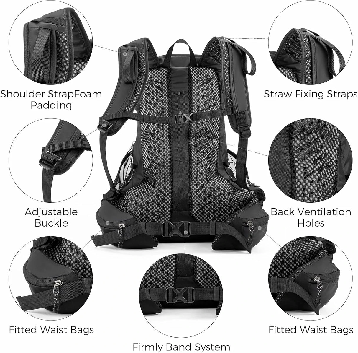 17L Outdoor Rucksack mit integriertem 2L Hydrationssystem