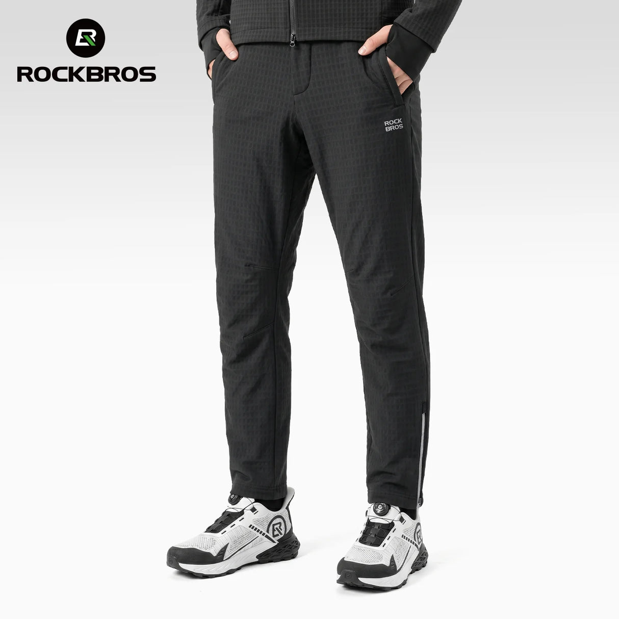 ROCKBROS WindStop Fleece - Lange Fahrradhose Winter