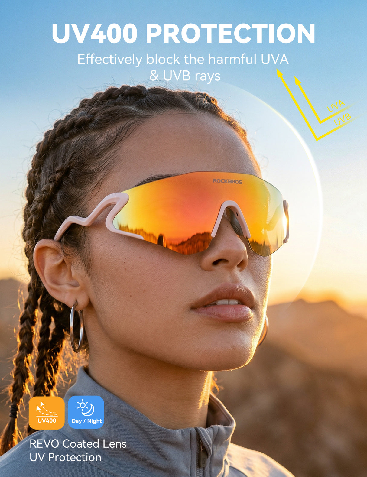 Photochrome Fahrradbrille mit UV400 Schutz