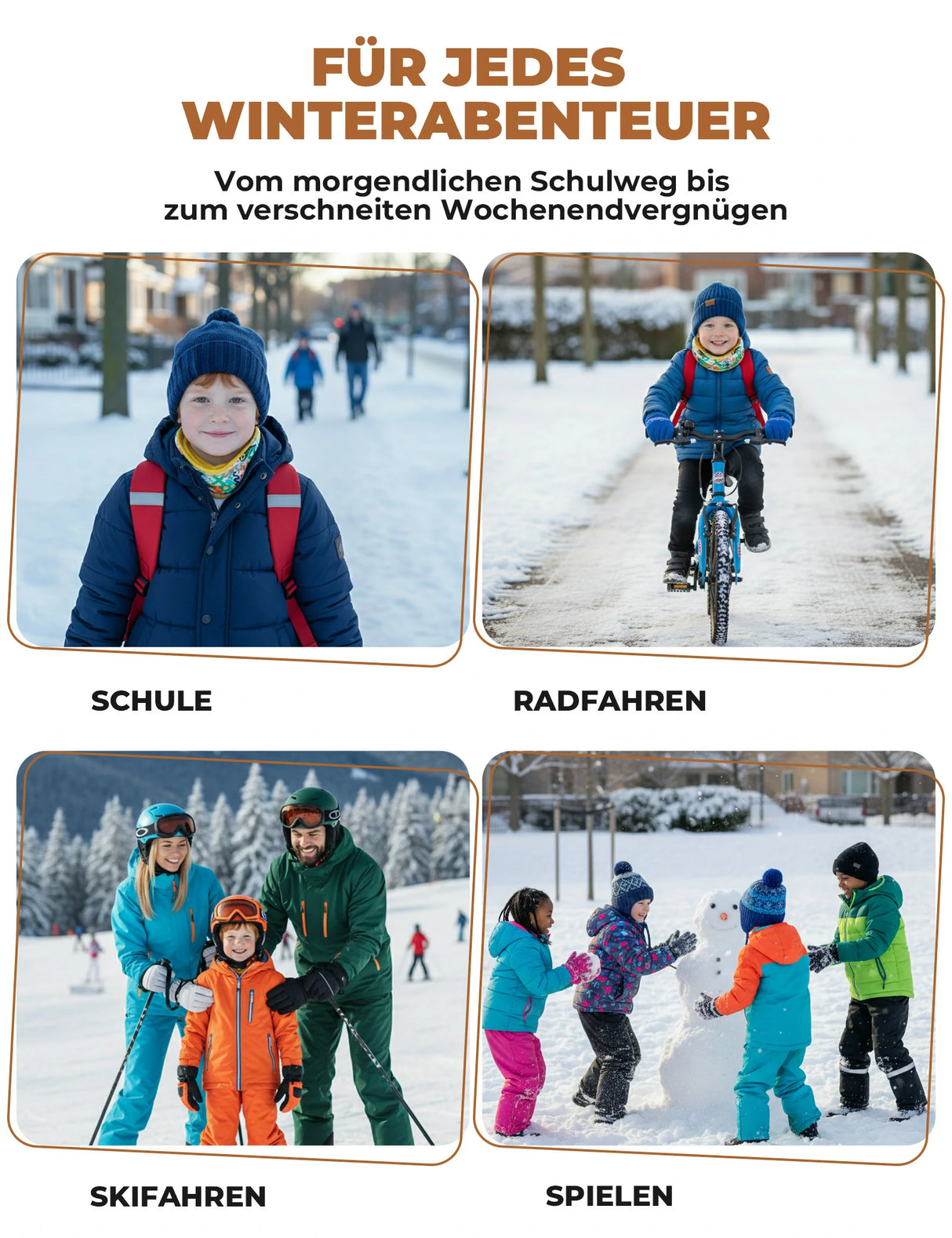 2-in-1 Kinder Halstuch & Mütze – Doppelseitiger Schlauchschal & Multifunktionstuch