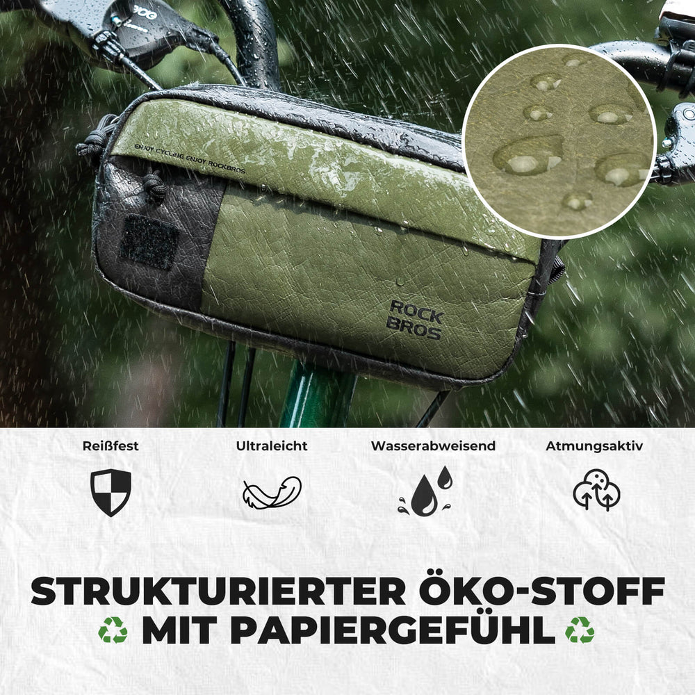 2-in-1 Lenkertasche Wasserabweisend aus Tyvek® mit Schultergurt 1,5L