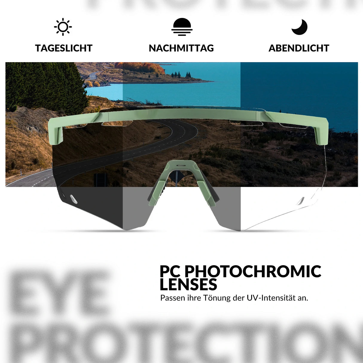 ROCKBROS Ultraleicht Fahrradbrille Selbsttönende Sonnenbrille mit UV400-Schutz - ROCKBROS-EU