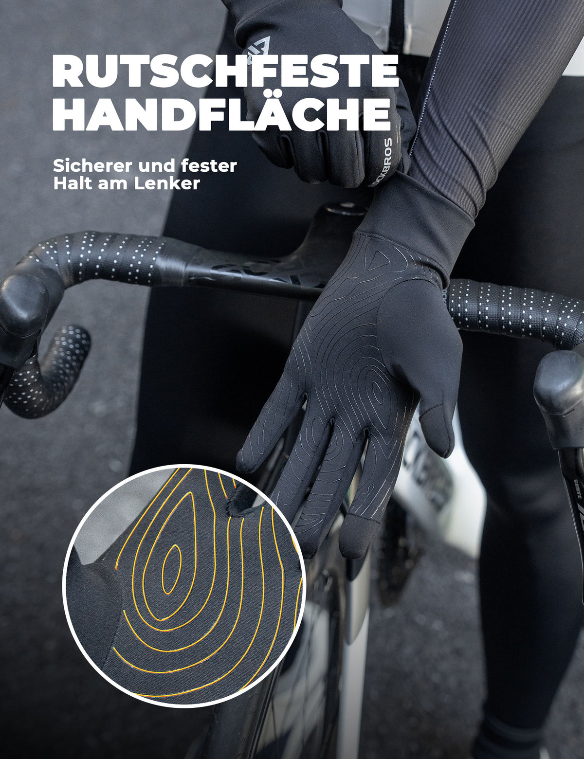 ROCKBROS Winter Set: Sturmhaube & Fahrradhandschuhe Touchscreen