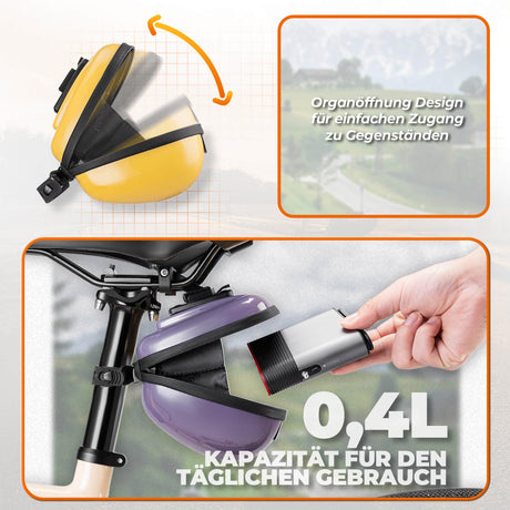 ROCKBROS Fahrrad Satteltaschen Hard Shell Reflektierend 0,4 L mit Halterung - ROCKBROS-EU