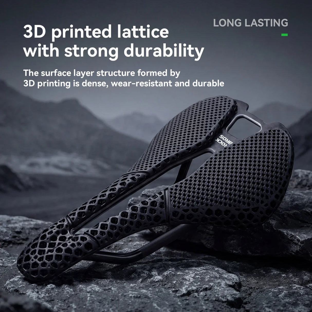 Fahrradsattel mit 3D-gedruckter Polsterung und Carbonbasis