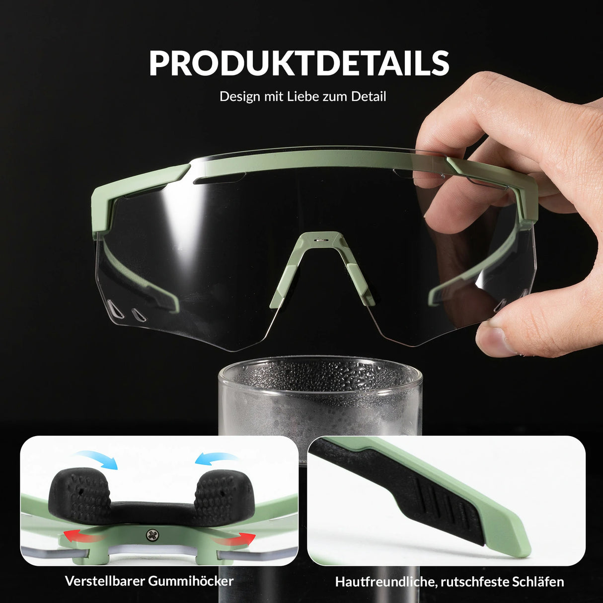 ROCKBROS Ultraleicht Fahrradbrille Selbsttönende Sonnenbrille mit UV400-Schutz - ROCKBROS-EU