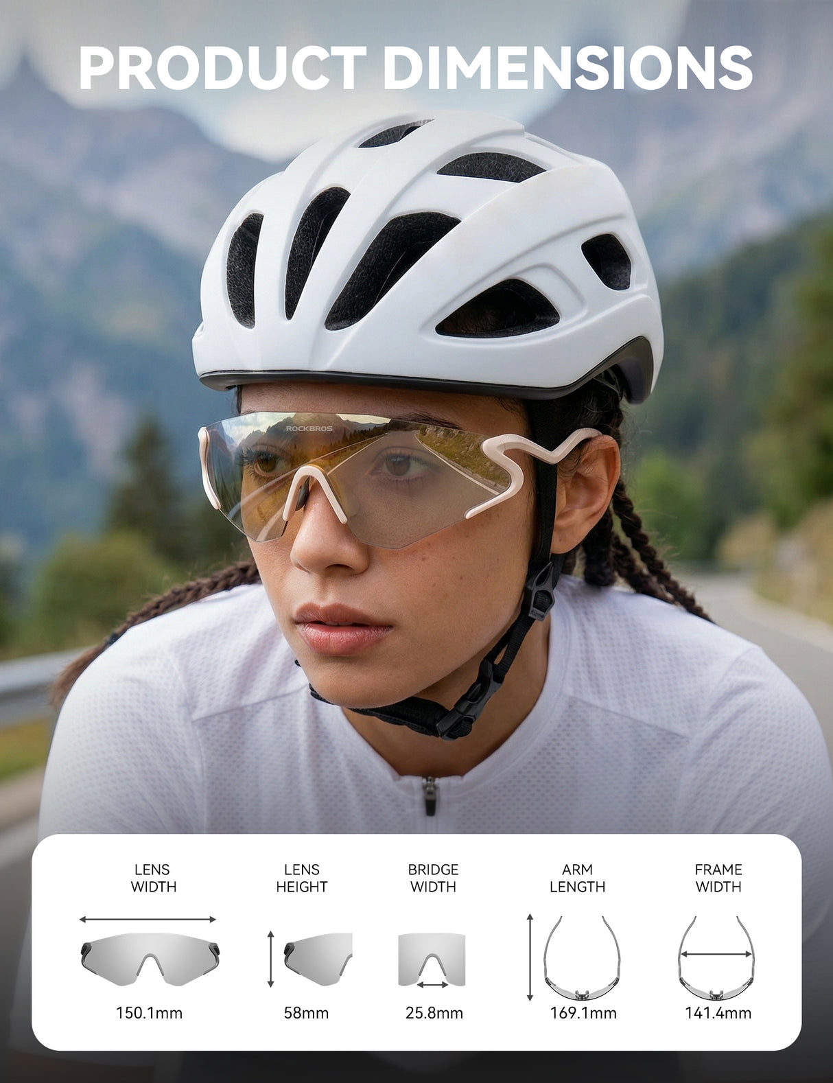 Photochrome Fahrradbrille mit UV400 Schutz