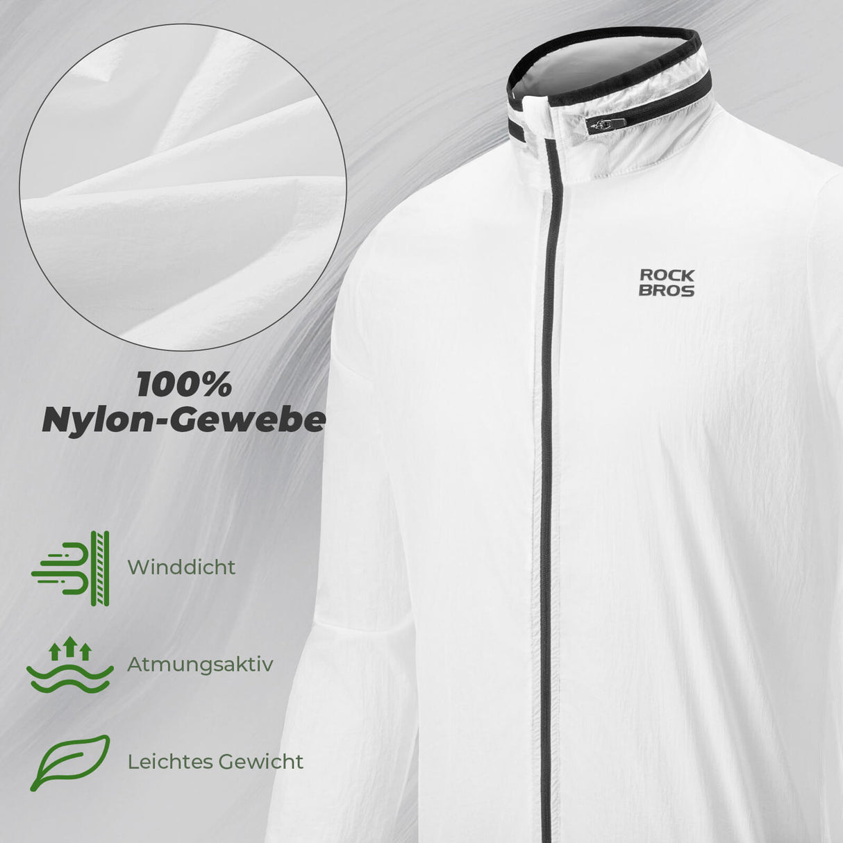 Leichte Fahrradjacke Nachleuchtend Faltbar Sommer Herren/Damen - ROCKBROS-EU
