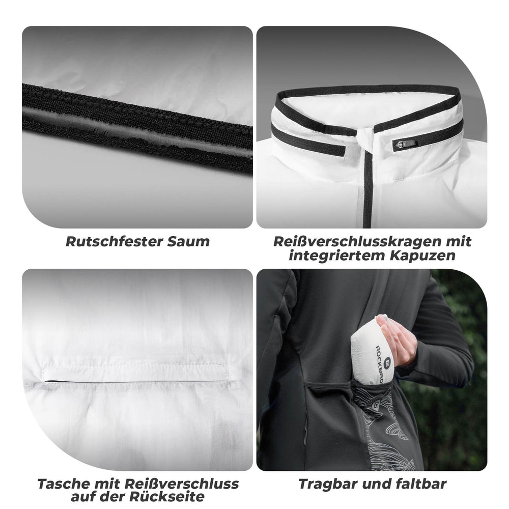Leichte Fahrradjacke Nachleuchtend Faltbar Sommer Herren/Damen - ROCKBROS-EU