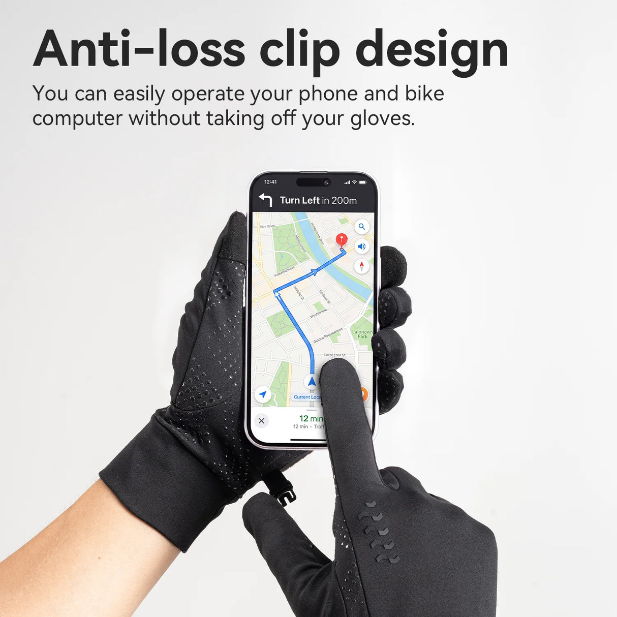 ROCKBROS ThermoGrip Shock - Gefütterte Winter Fahrradhandschuhe Lang
