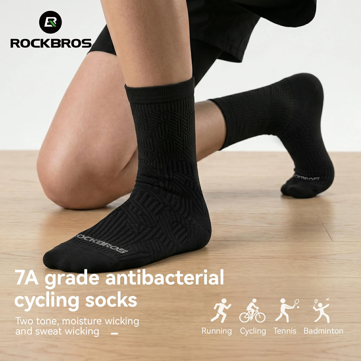 7A Antibakterielle Fahrradsocken 2 Paar