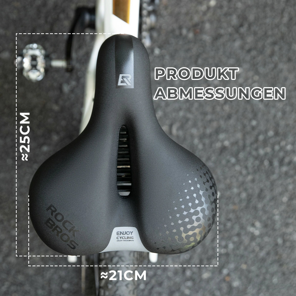 Bequemer Fahrradsattel, Ergonomisch Fahrrad Sattel Mit Druckentlastung & Belüftung, Hochdichter Schaumstoff, Doppelte Federung - ROCKBROS-EU