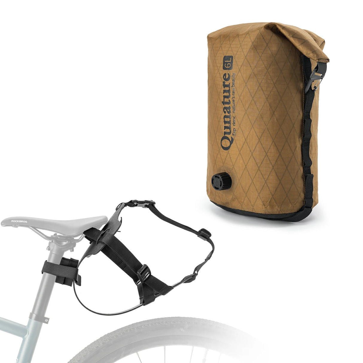 Bikepacking Heck-Gepäckträger + Wasserdichte Kompressionstasche Set-B - ROCKBROS-EU