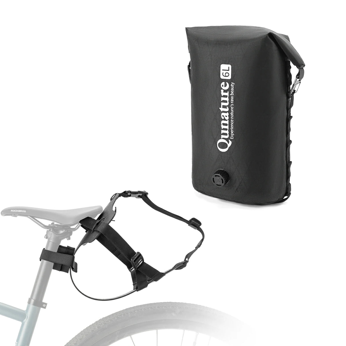 Bikepacking Heck-Gepäckträger + Wasserdichte Kompressionstasche Set-B - ROCKBROS-EU