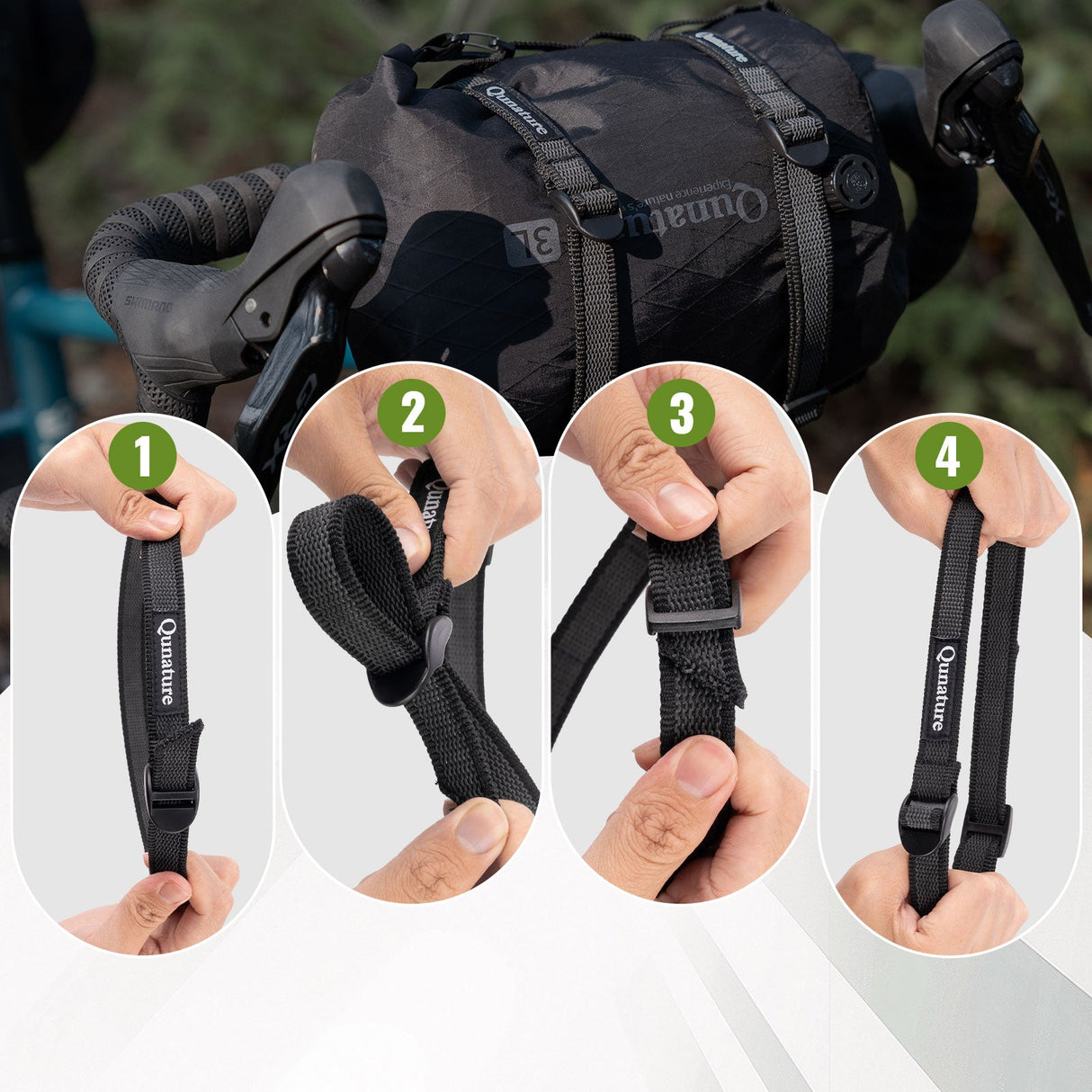 Elastische Spanngurte aus Polypropylen & Latex, leicht und robust.