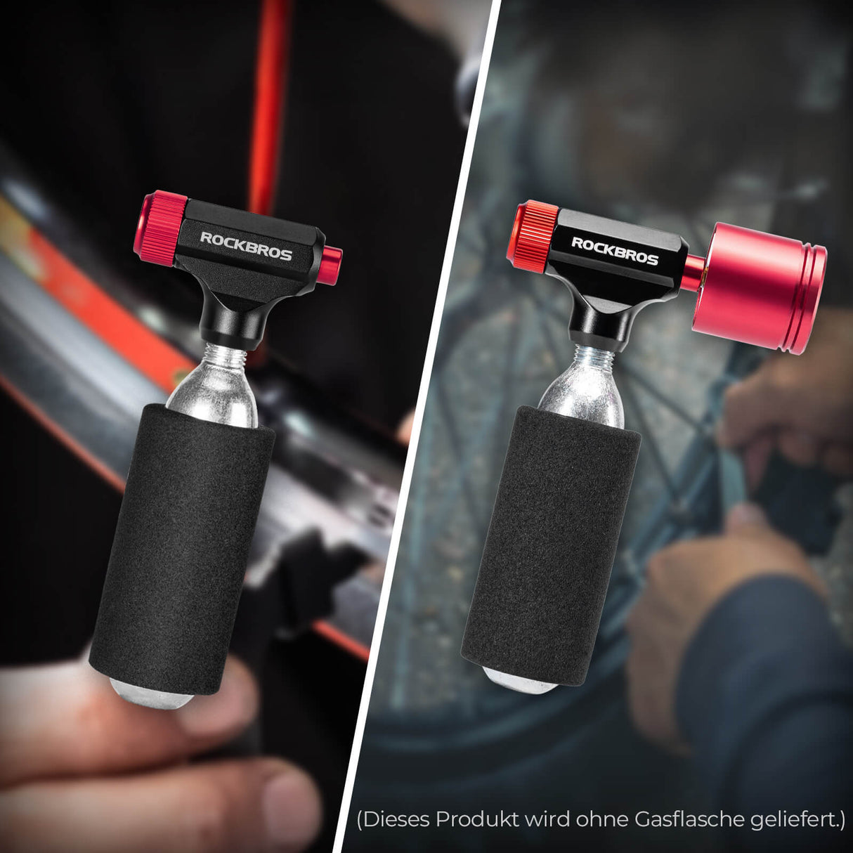 CO2 Fahrradpumpe Minipumpe für Presta & Schrader Ventile