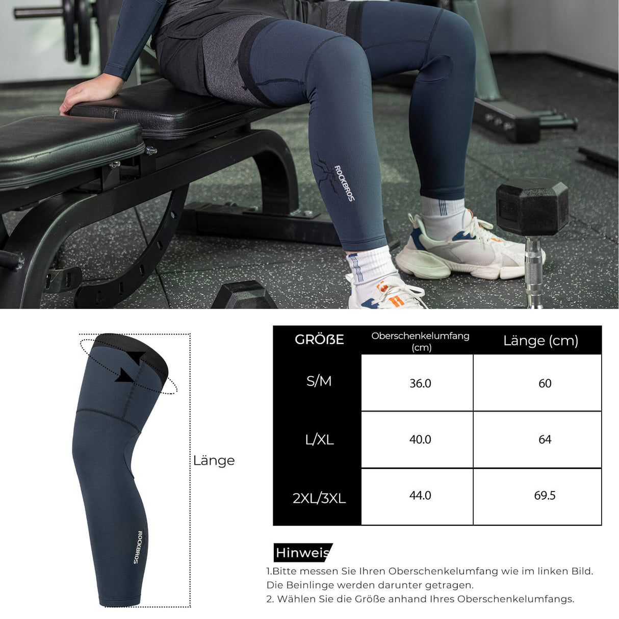 Fahrrad Beinlinge Winter Thermo – 1 Paar, Größen S–3XL