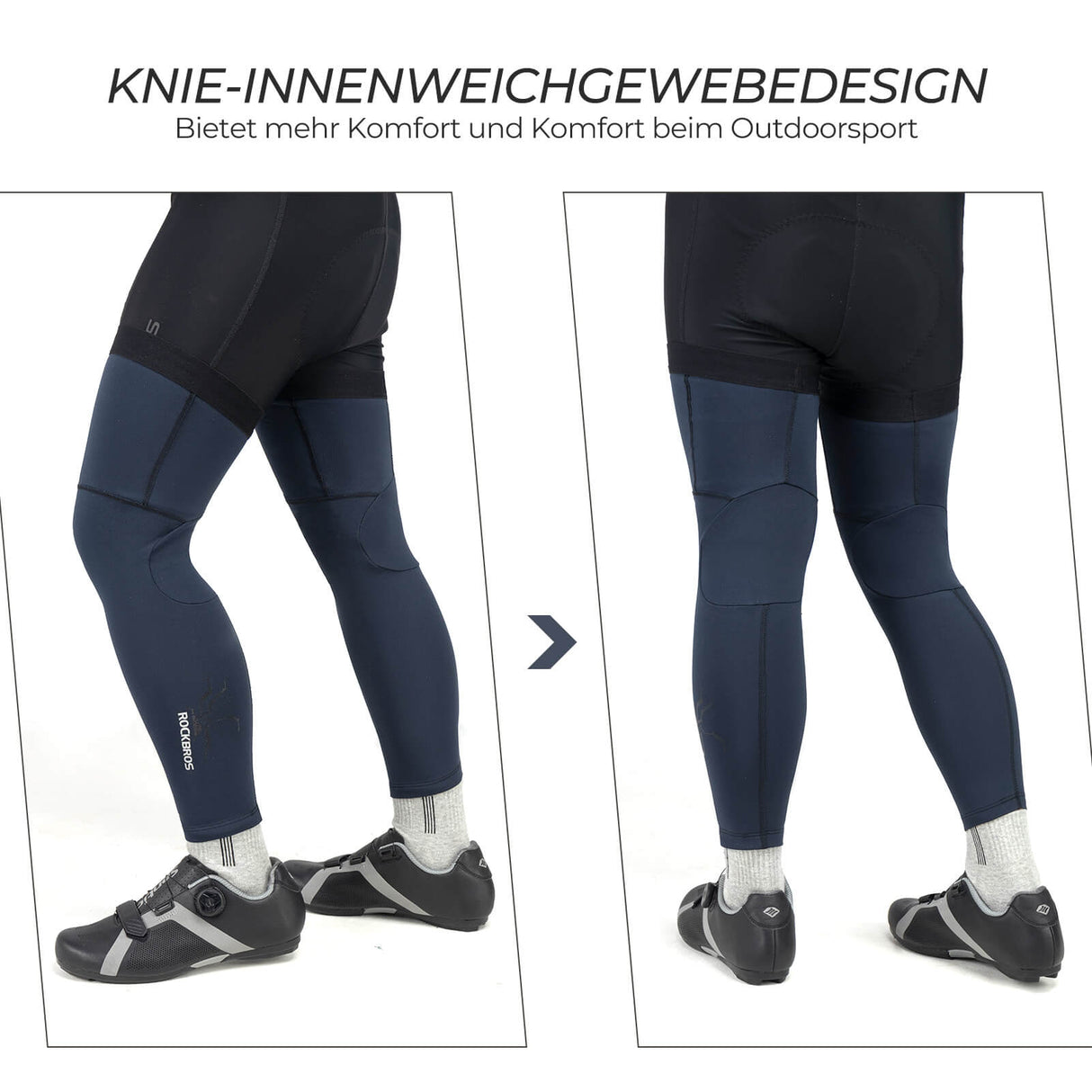 Fahrrad Beinlinge Winter Thermo – 1 Paar, Größen S–3XL