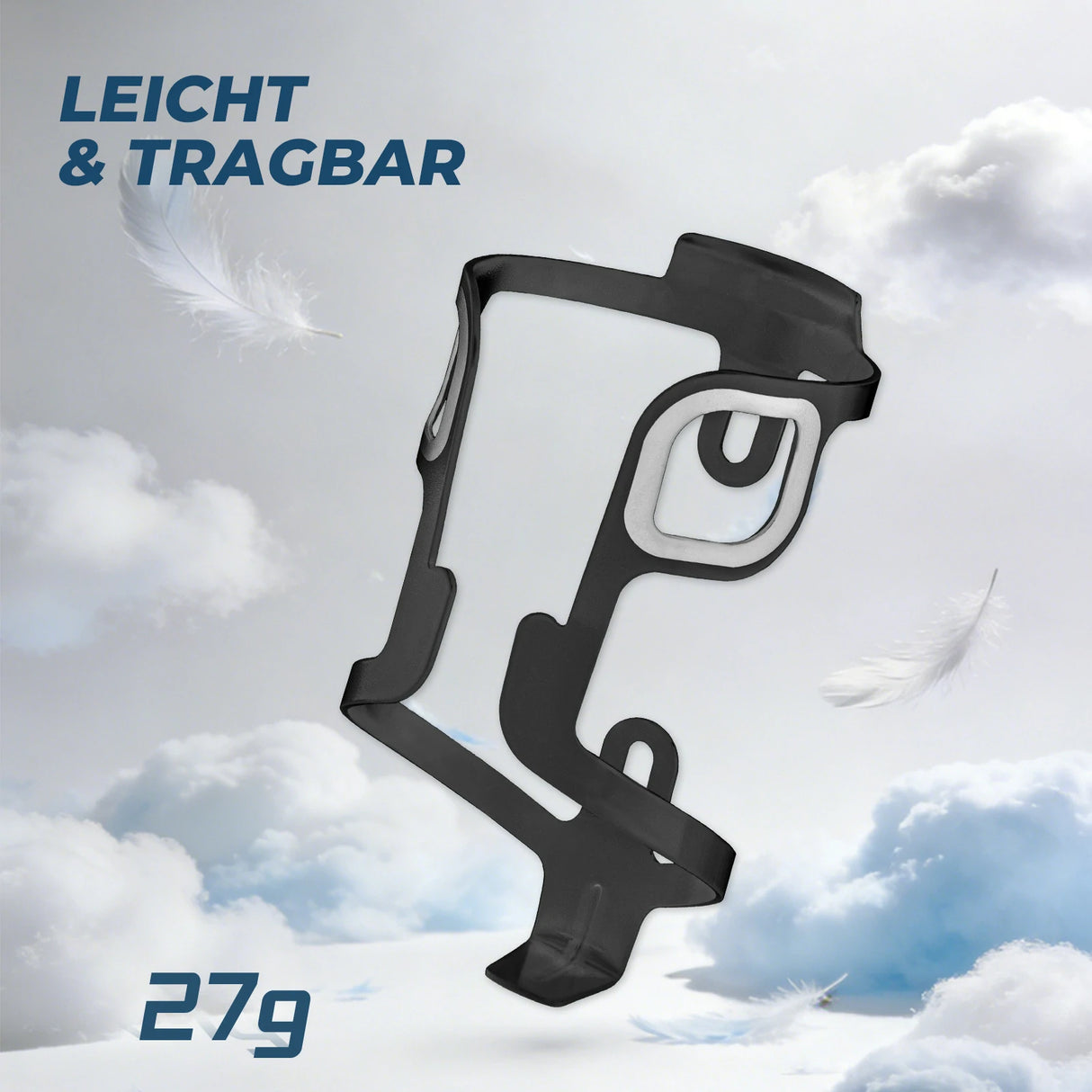 Fahrrad‑Flaschenhalter Aluminium – 27 g, für Trinkflaschen bis 75 mm