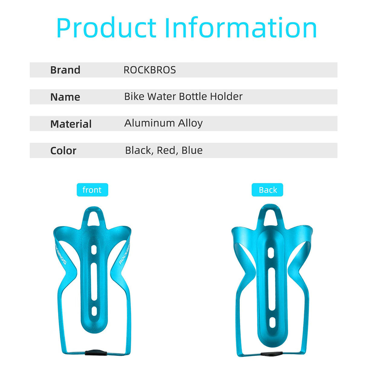 Fahrrad Flaschenhalter Aluminiumlegierung Blau 2 Stück