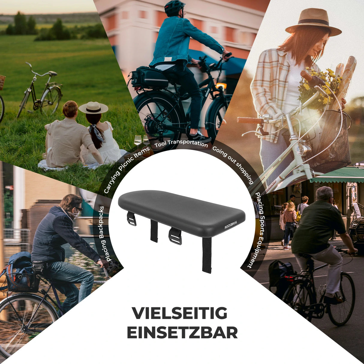 Fahrrad‑Gepäckträger‑Sitzkissen – Universal, wasserdicht & werkzeuglos montierbar