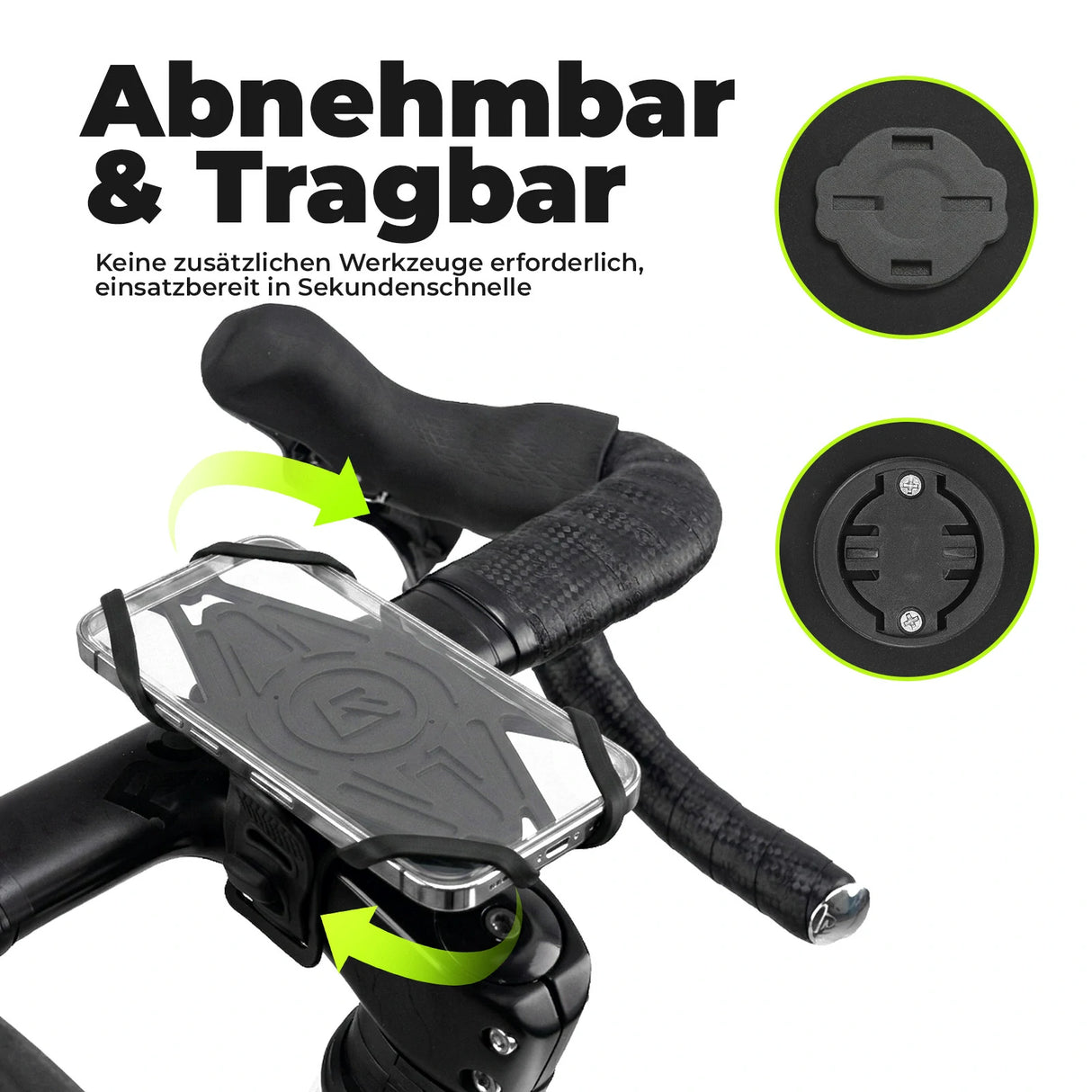 Fahrrad Handyhalterung aus Silikon für 4–7 Zoll Smartphones