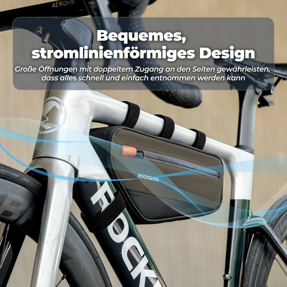 Fahrrad‑Rahmentasche – Dreiecktasche 1,7 L, reflektierend