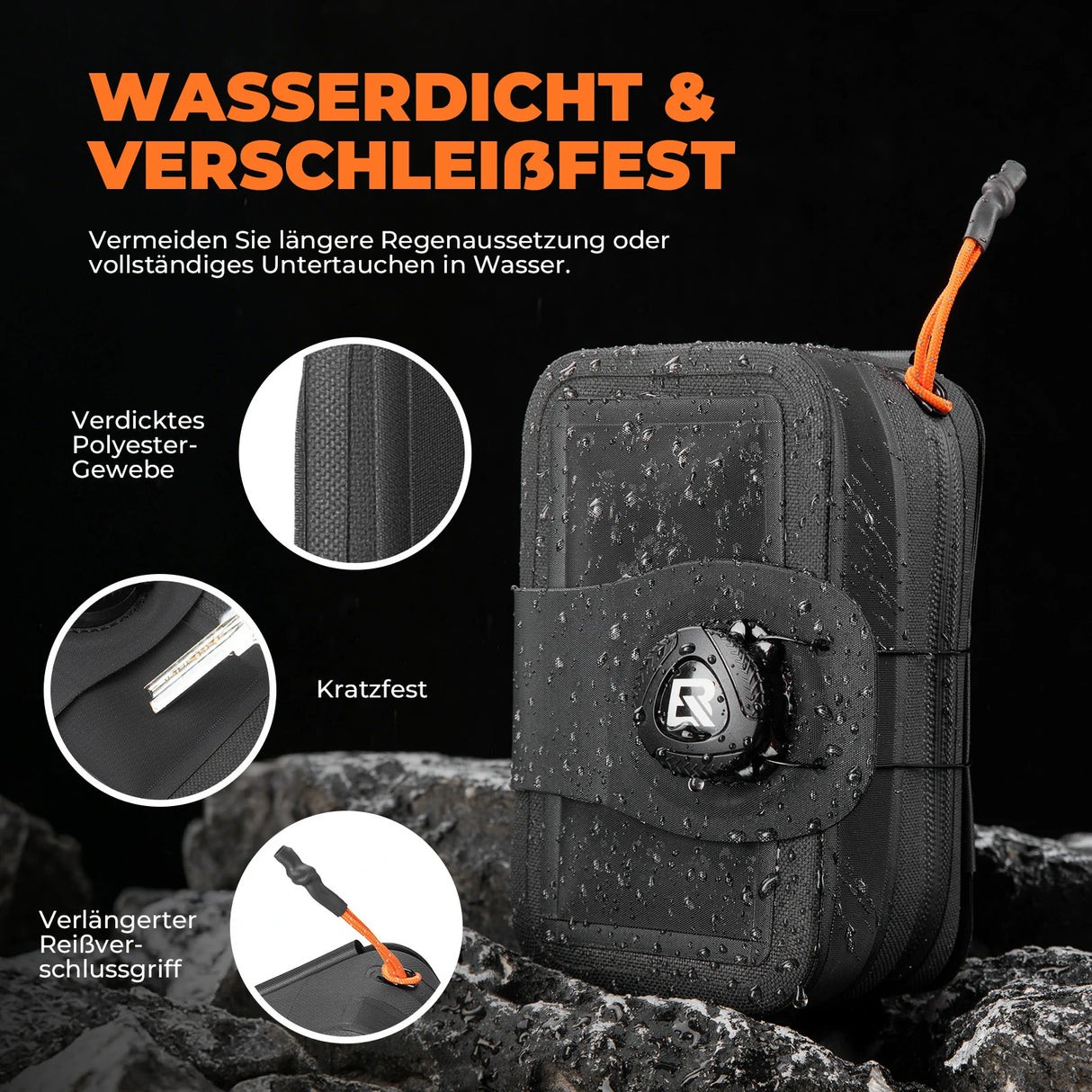 Fahrrad-Satteltasche mit Drehknopf-Verstellsystem – Kompakt & Wasserdicht mit Flaschenhalter