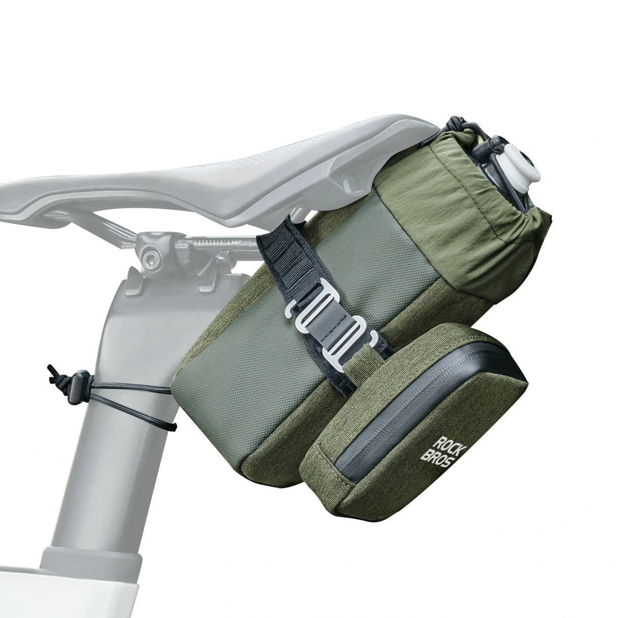 Fahrrad‑Satteltasche – Mit Flaschenhalter & 0,3 L Mini‑Tasche