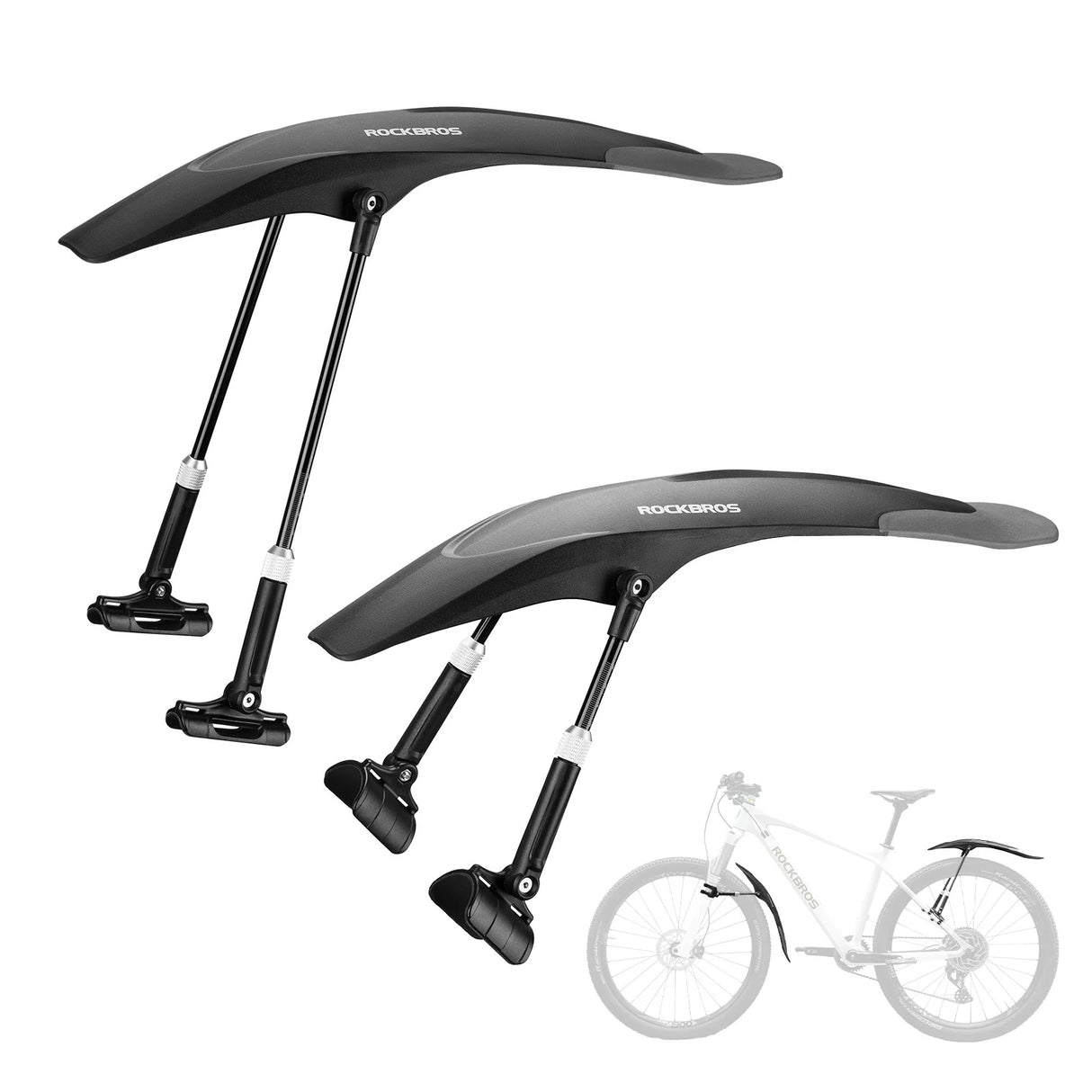 Fahrrad-Schutzblech-Set Vorne/Hinten – Verstellbar & Flexible (26–29 Zoll)