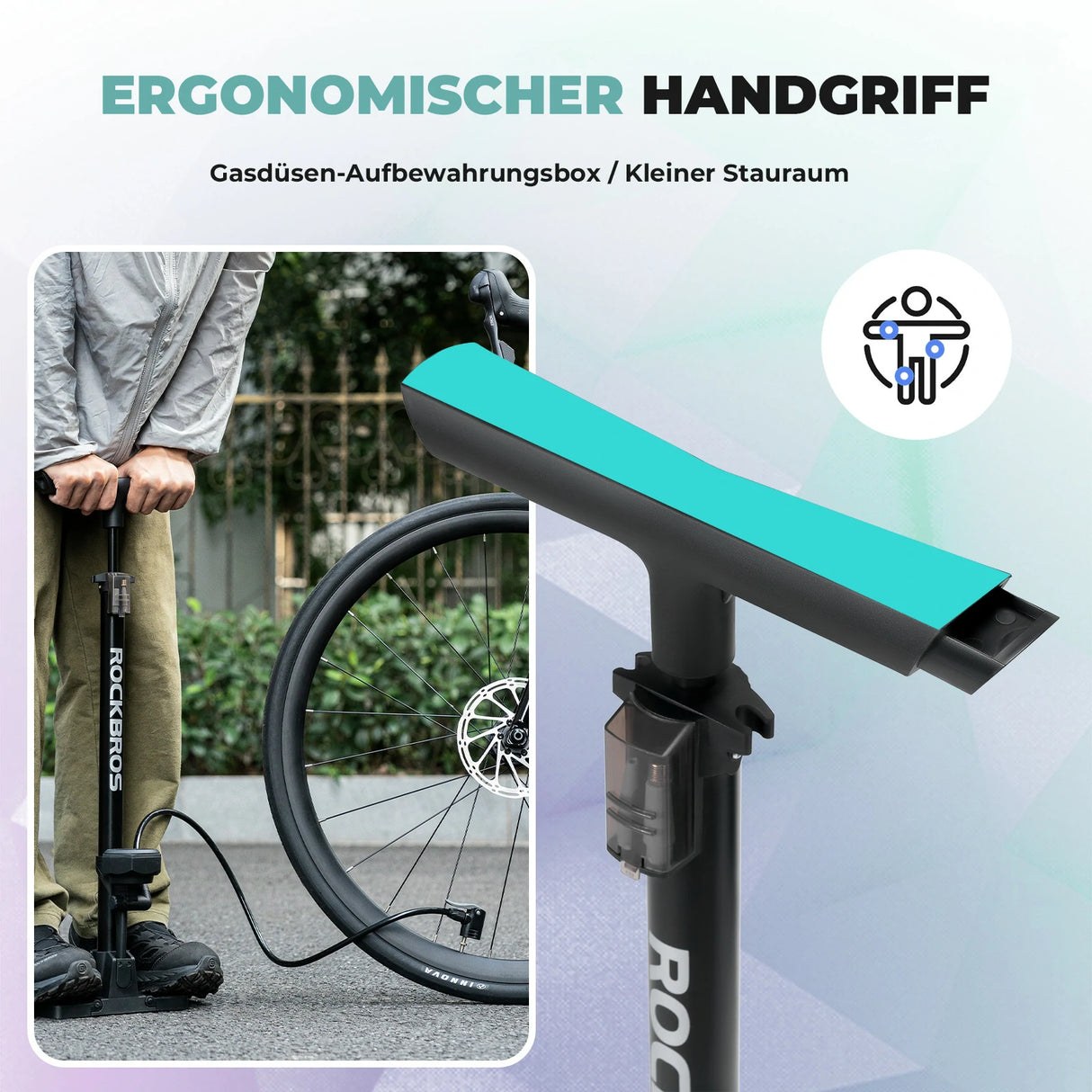 Fahrrad Standluftpumpe – 150 PSI, mit integriertem Manometer