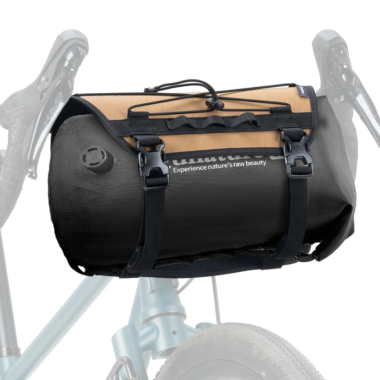 Dieses Set kombiniert die robuste Qunature Lenkerhalterung mit dem ultraleichten, 100 % wasserdichten Packsack.