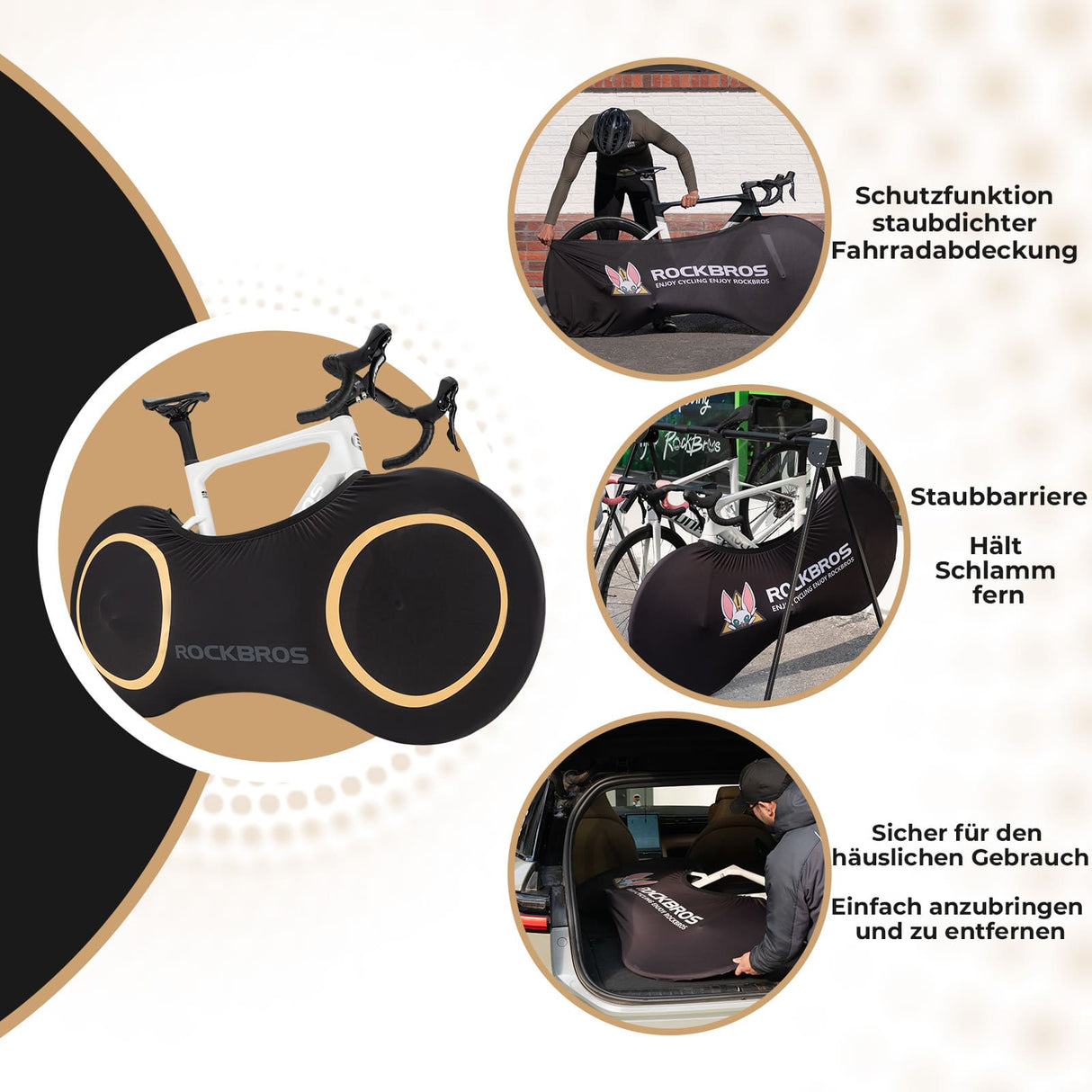 Fahrradabdeckung Elastisch 26–29 Zoll – Indoor-Garage & Staubdichter