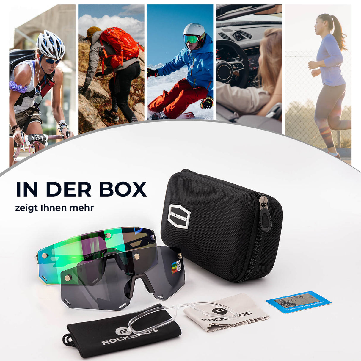 Fahrradbrille Polarisiert Magnetische Haftung Herren/Damen für Outdoorsport