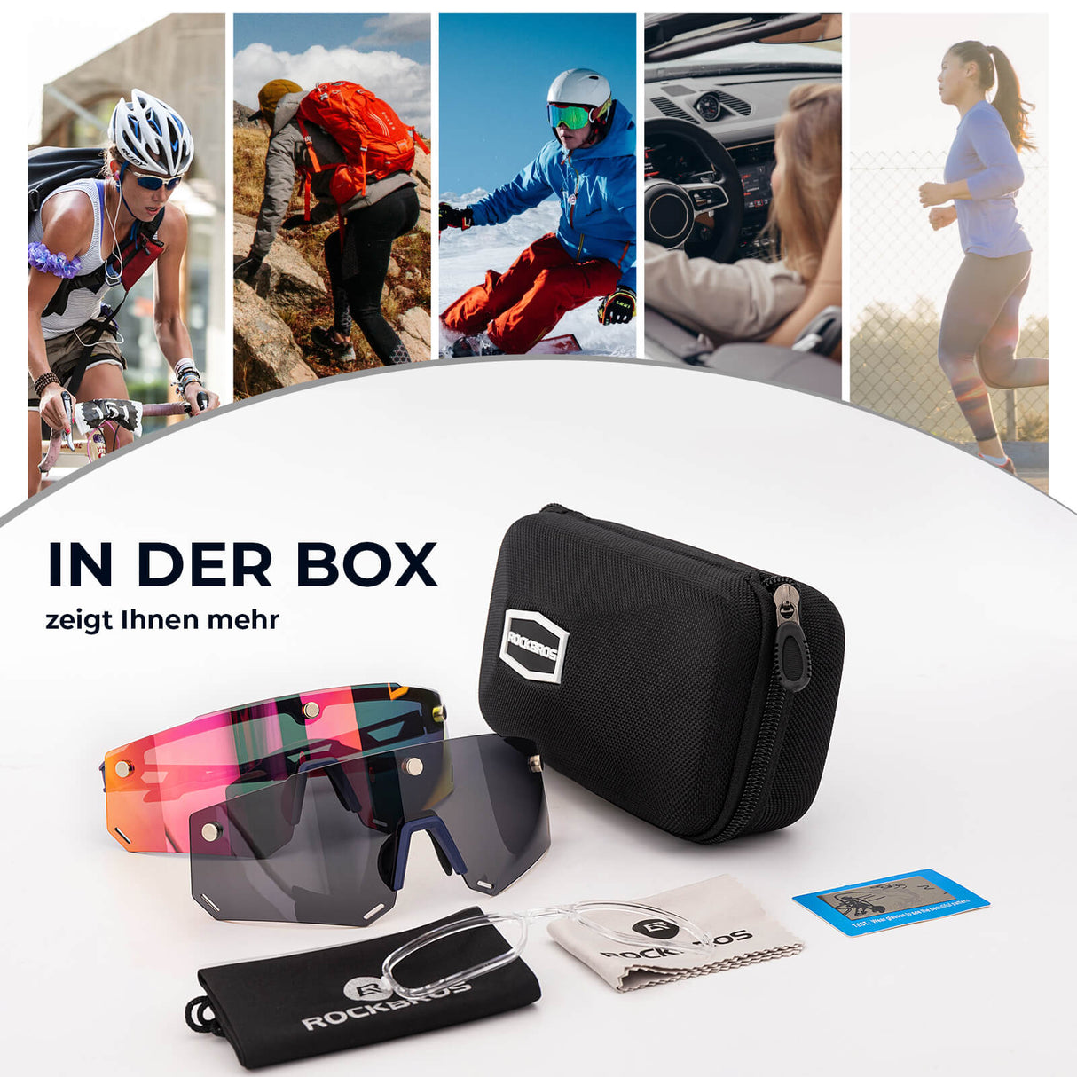 Fahrradbrille Polarisiert Magnetische Haftung Herren/Damen für Outdoorsport