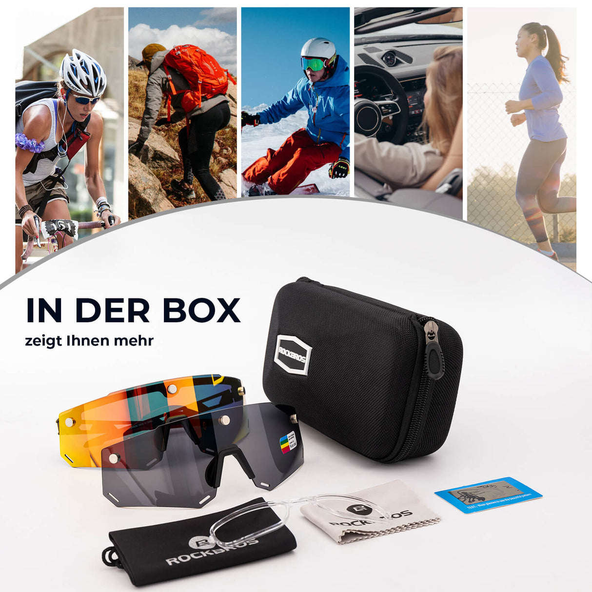 Fahrradbrille Polarisiert Magnetische Haftung Herren/Damen für Outdoorsport