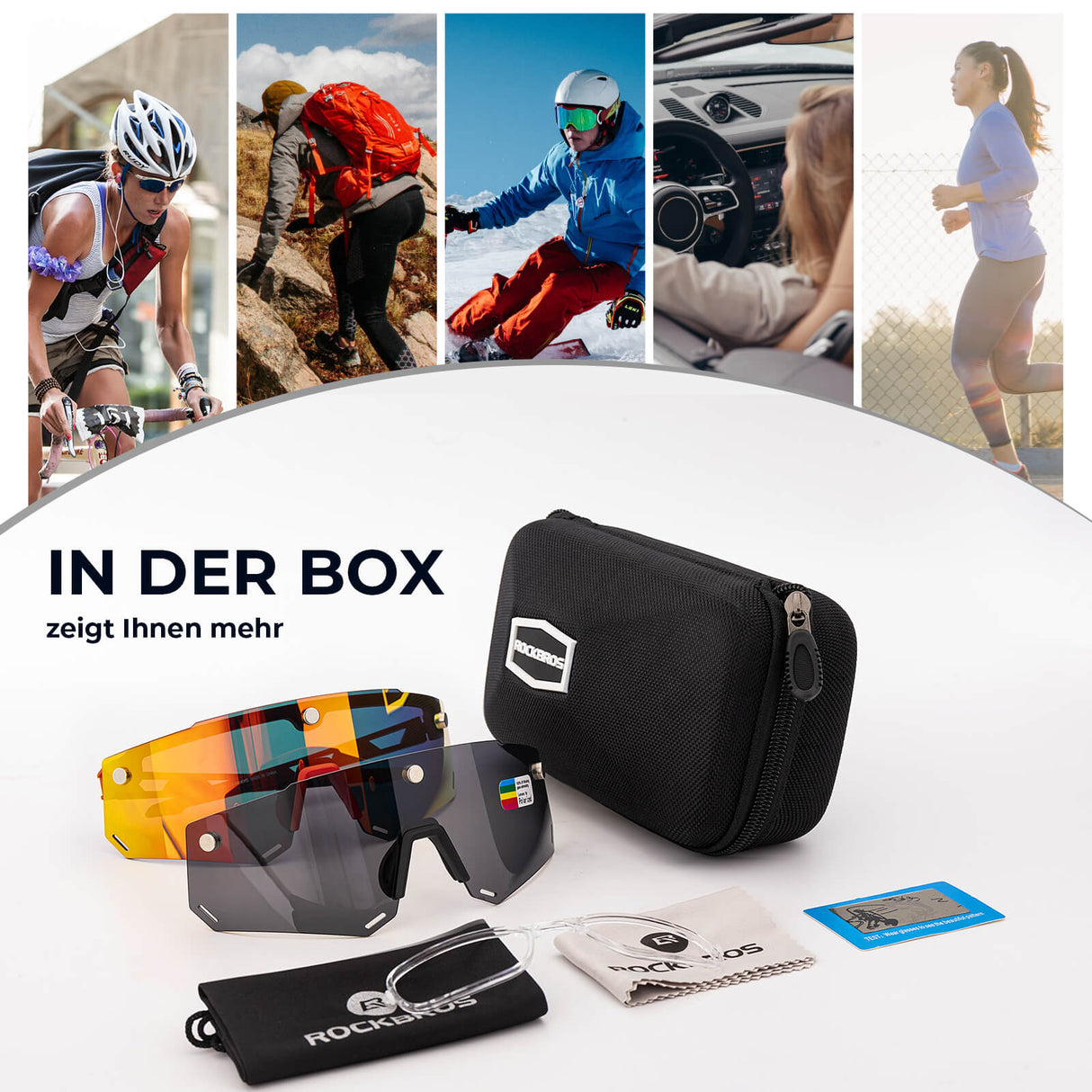 Fahrradbrille Polarisiert Magnetische Haftung Herren/Damen für Outdoorsport