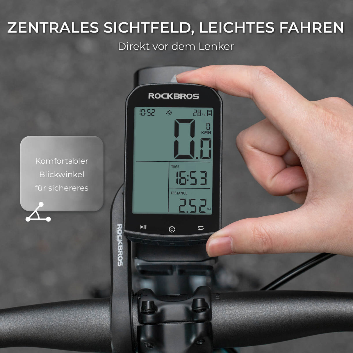 Fahrradcomputer Halterung – Kompatibel für Fahrradlenker 31,8 mm & Garmin, Wahoo, Bryton