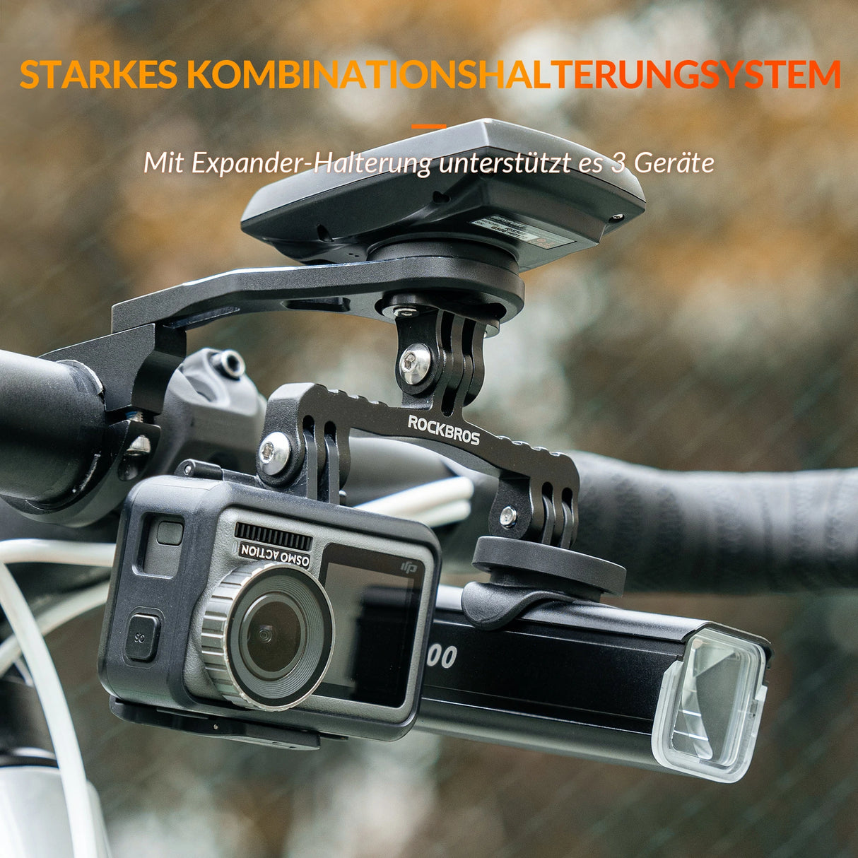 Fahrradcomputer‑Halterung – Für 31,8 mm Lenker, Garmin & Bryton