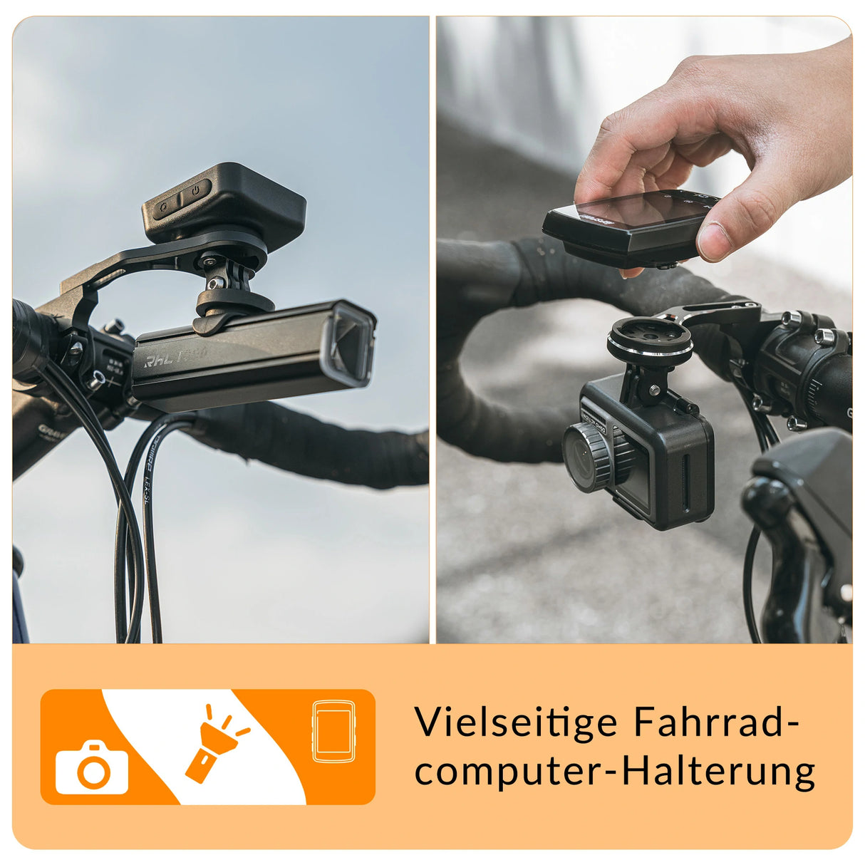 Fahrradcomputer‑Halterung – Für 31,8 mm Lenker, Garmin & Bryton